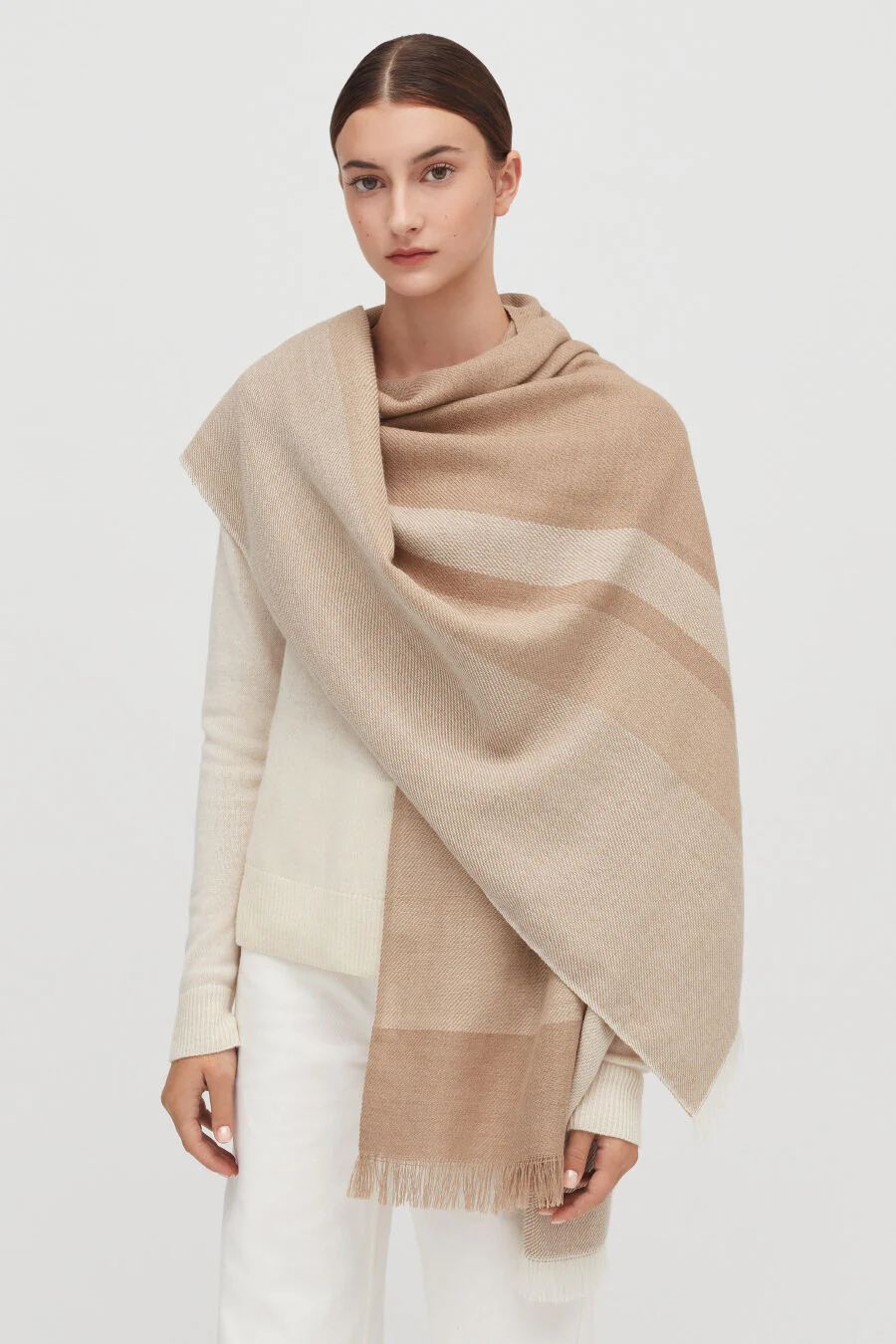 Alpaca Striped Scarf - Image 10