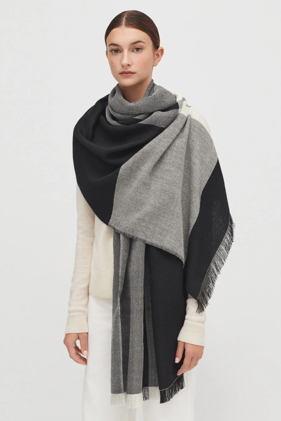 Alpaca Striped Scarf - Image 5