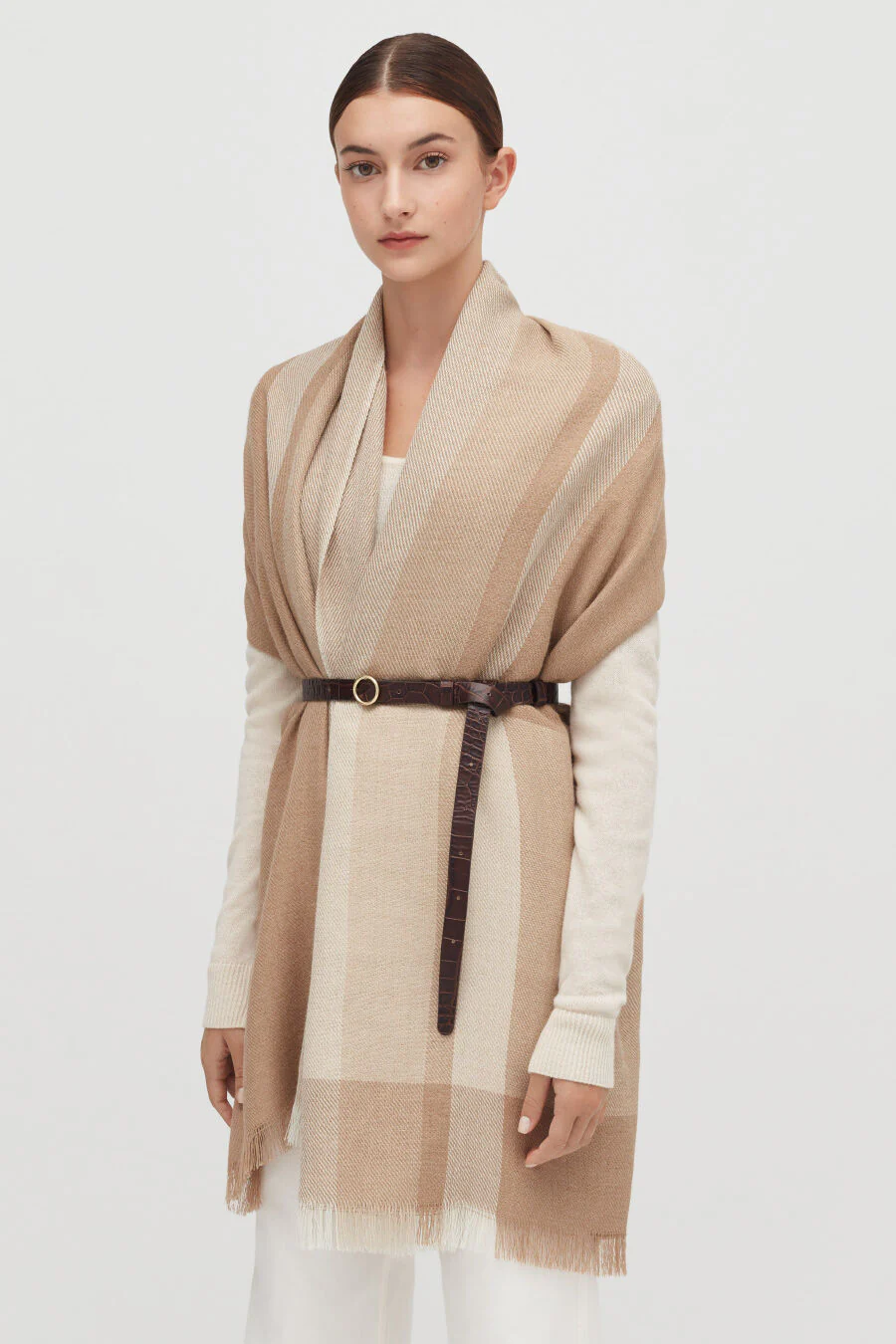 Alpaca Striped Scarf - Image 8