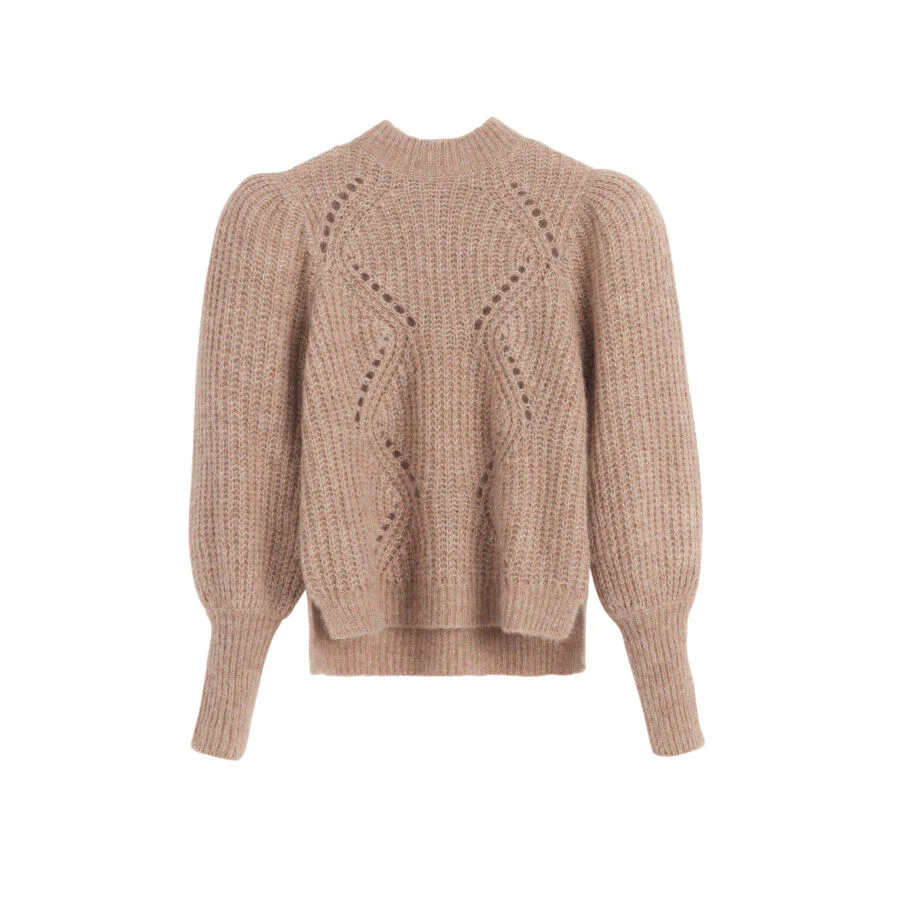 Alpaca Wool Balloon Sleeve Sweater - Image 11