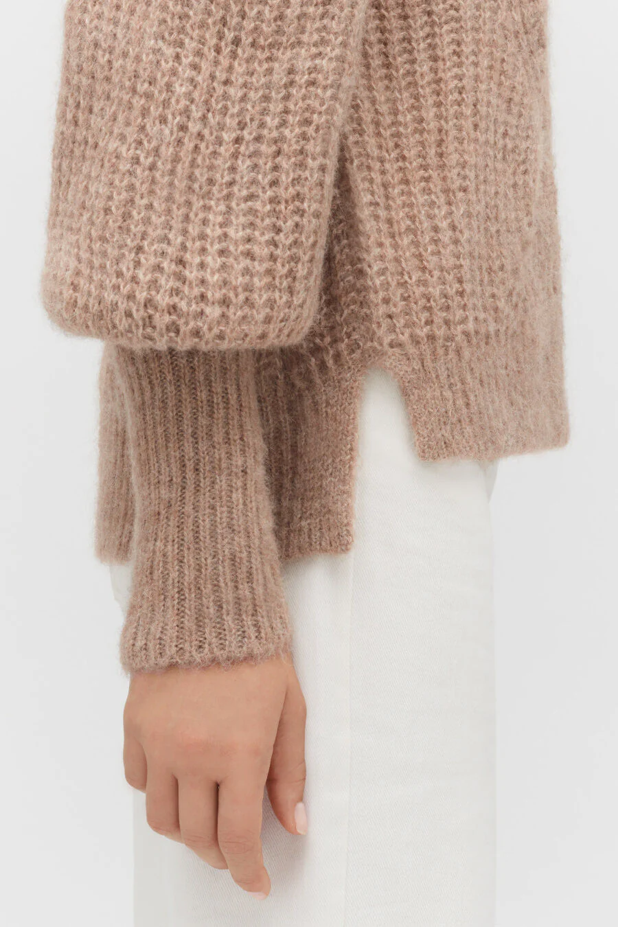Alpaca Wool Balloon Sleeve Sweater - Image 13