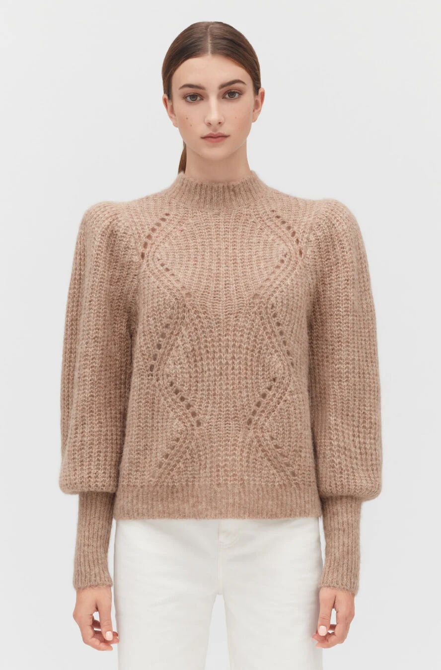 Alpaca Wool Balloon Sleeve Sweater - Image 15