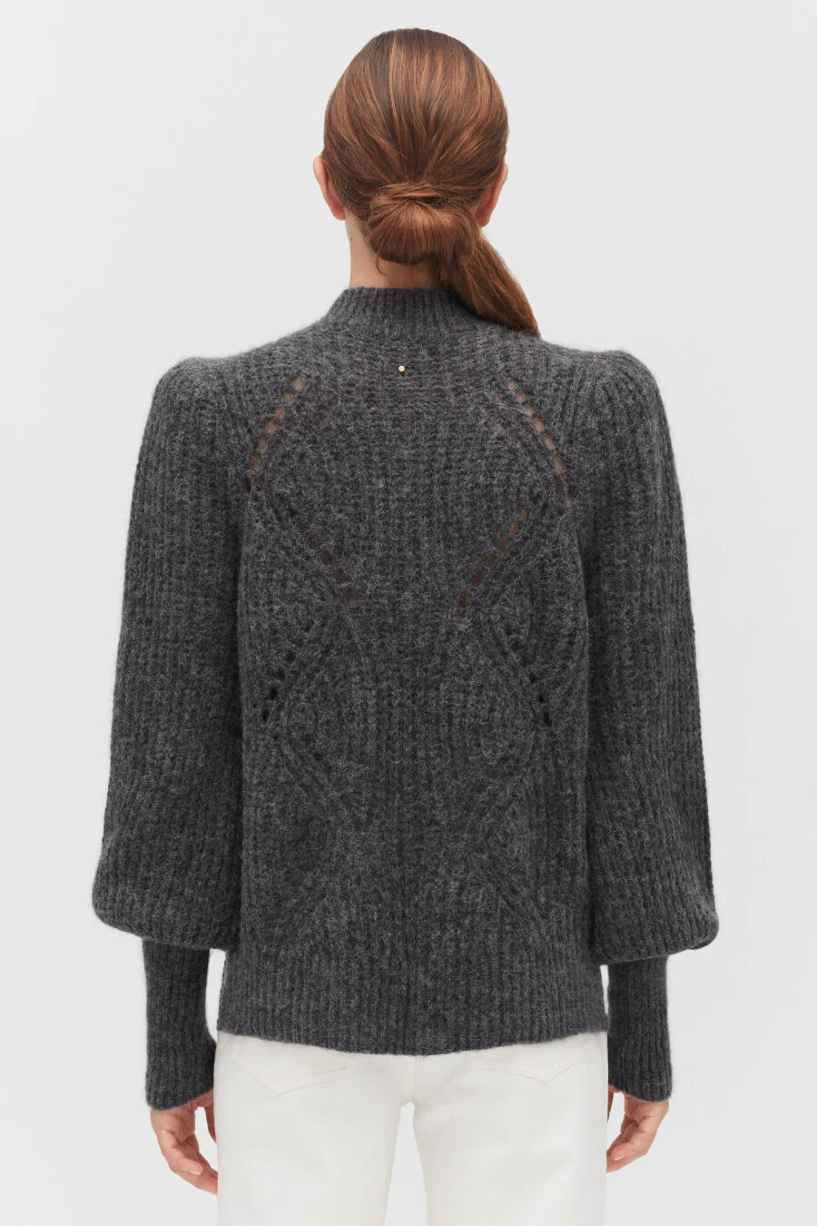 Alpaca Wool Balloon Sleeve Sweater - Image 2
