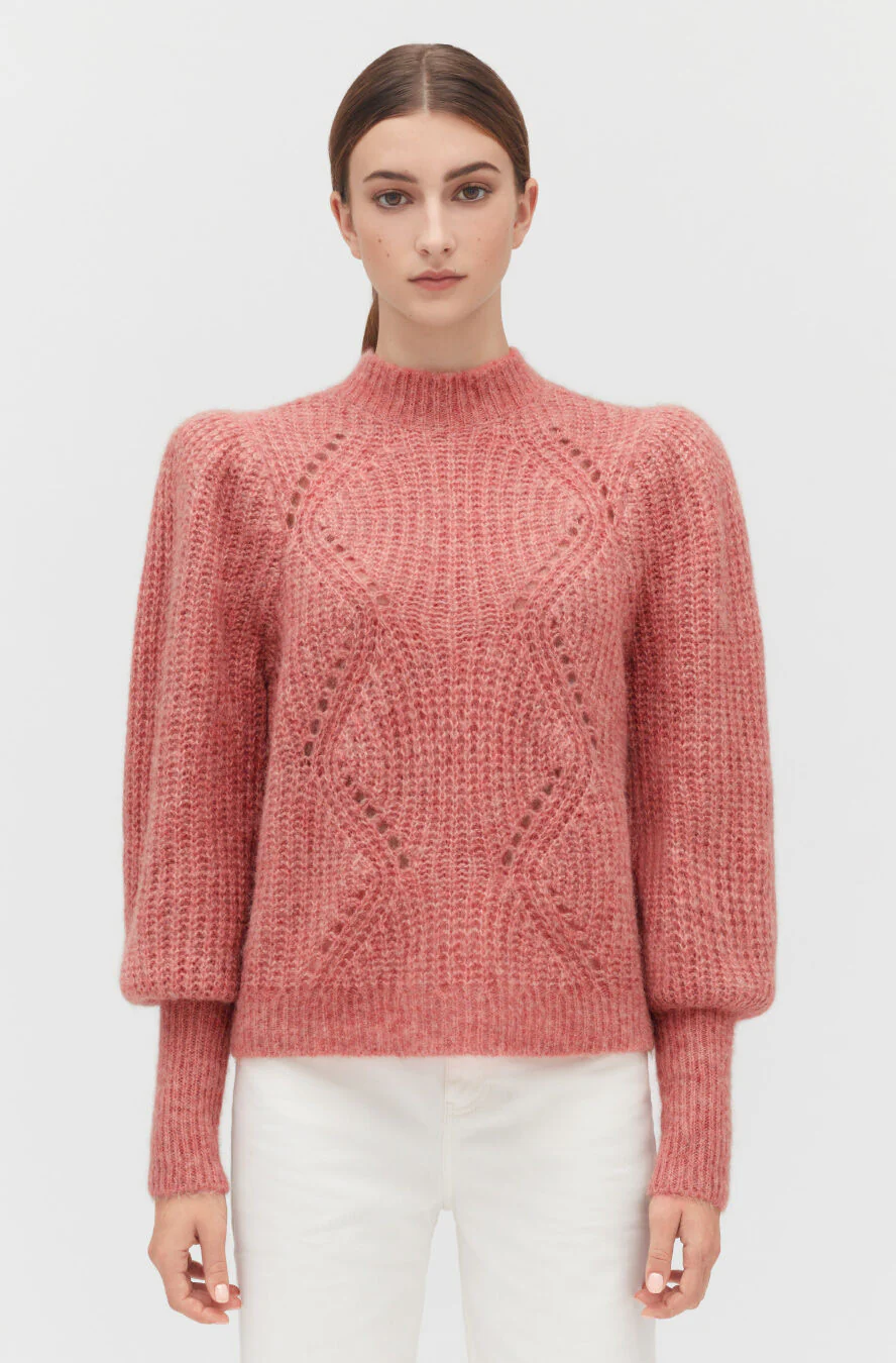 Alpaca Wool Balloon Sleeve Sweater - Image 21