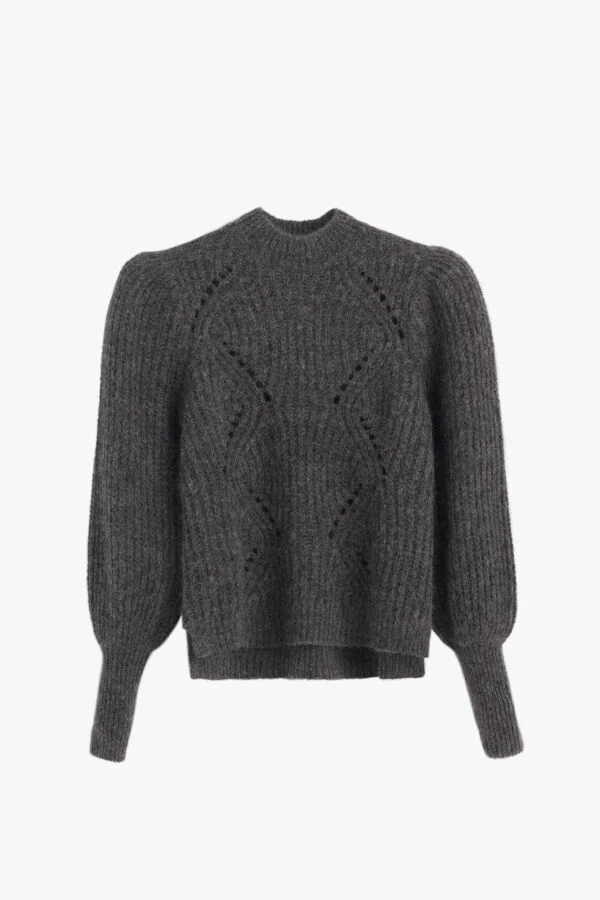 Alpaca Wool Balloon Sleeve Sweater - Image 4