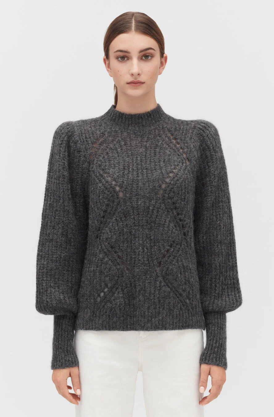 Alpaca Wool Balloon Sleeve Sweater - Image 5
