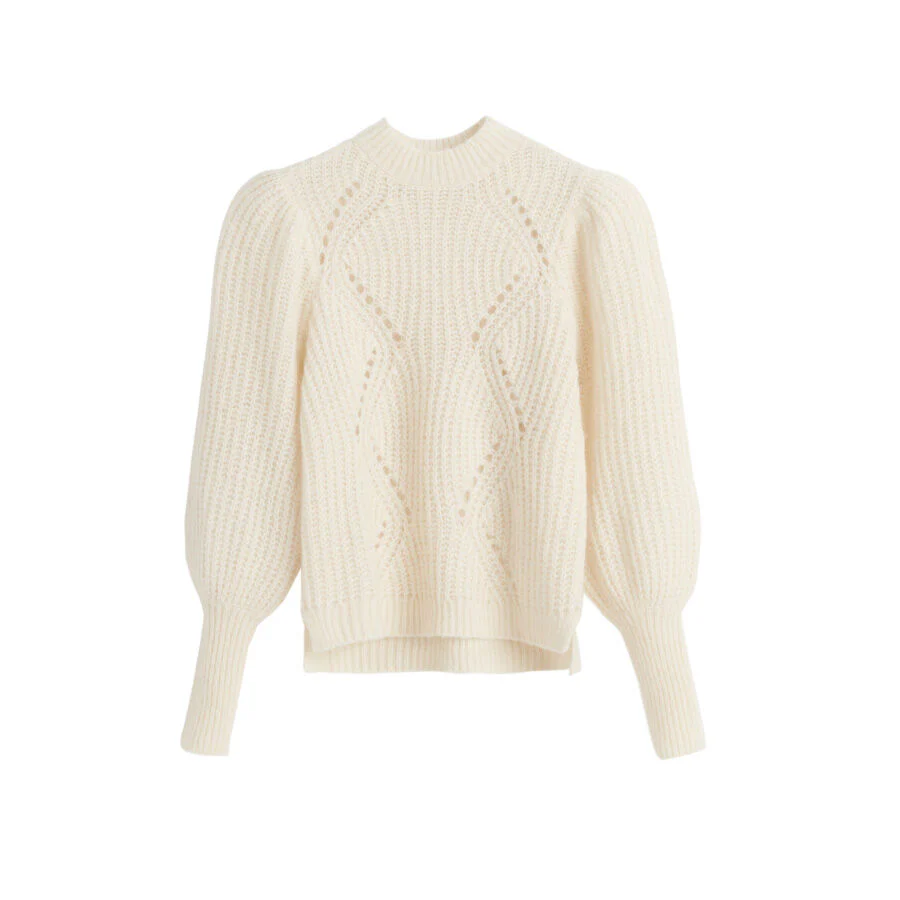 Alpaca Wool Balloon Sleeve Sweater - Image 6