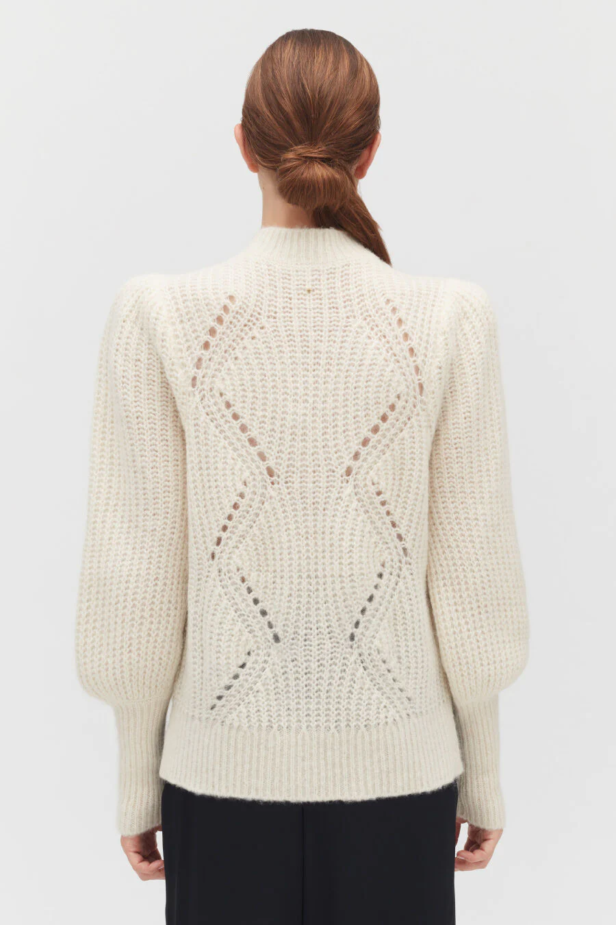 Alpaca Wool Balloon Sleeve Sweater - Image 7