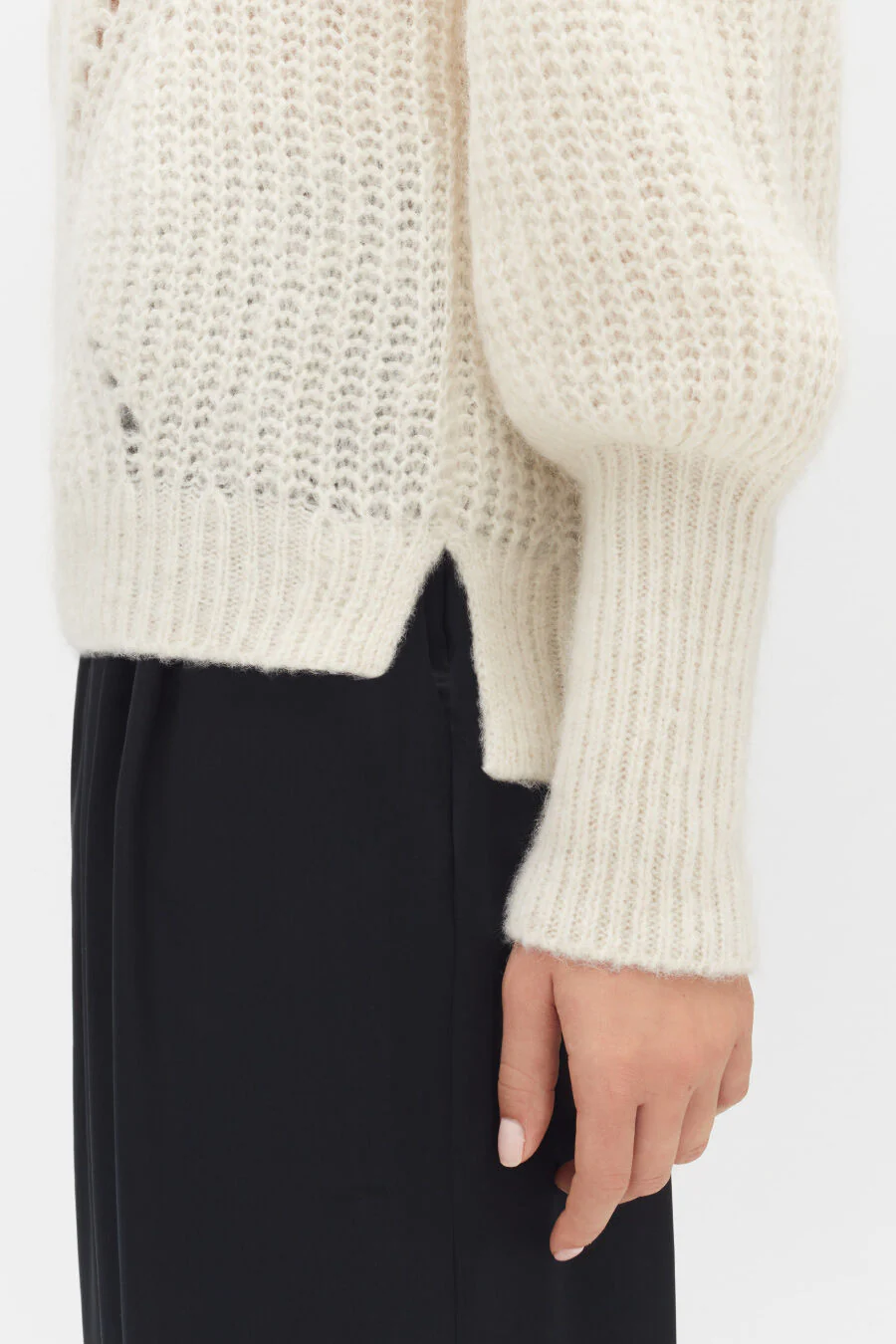 Alpaca Wool Balloon Sleeve Sweater - Image 8