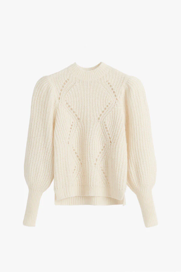 Alpaca Wool Balloon Sleeve Sweater - Image 9
