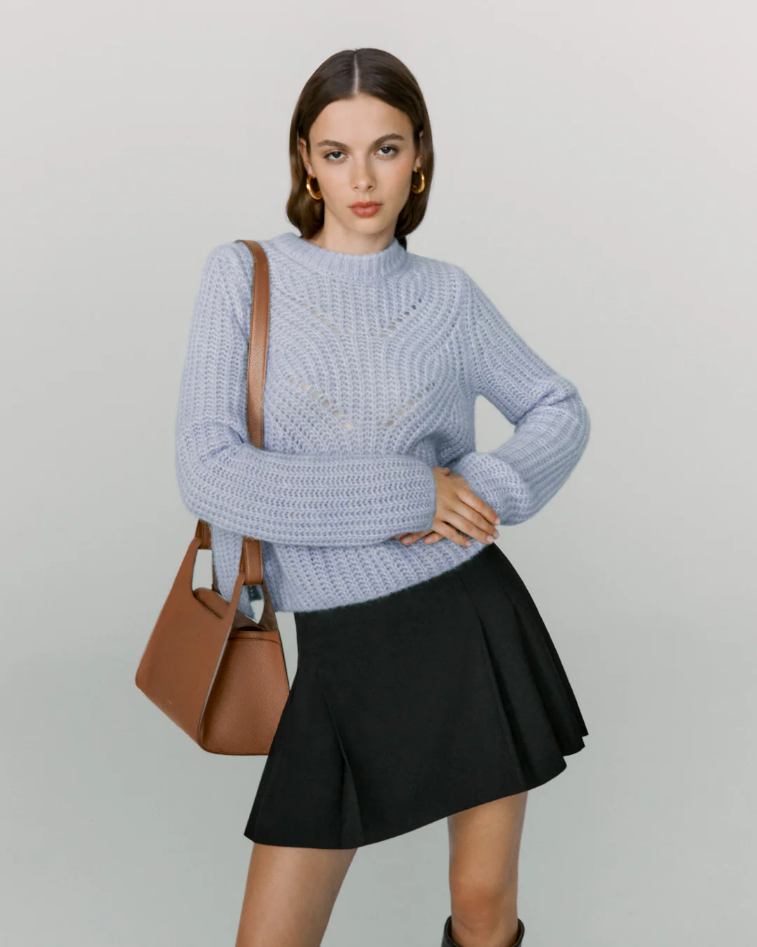 Alpaca Wool Crewneck Sweater - Image 12