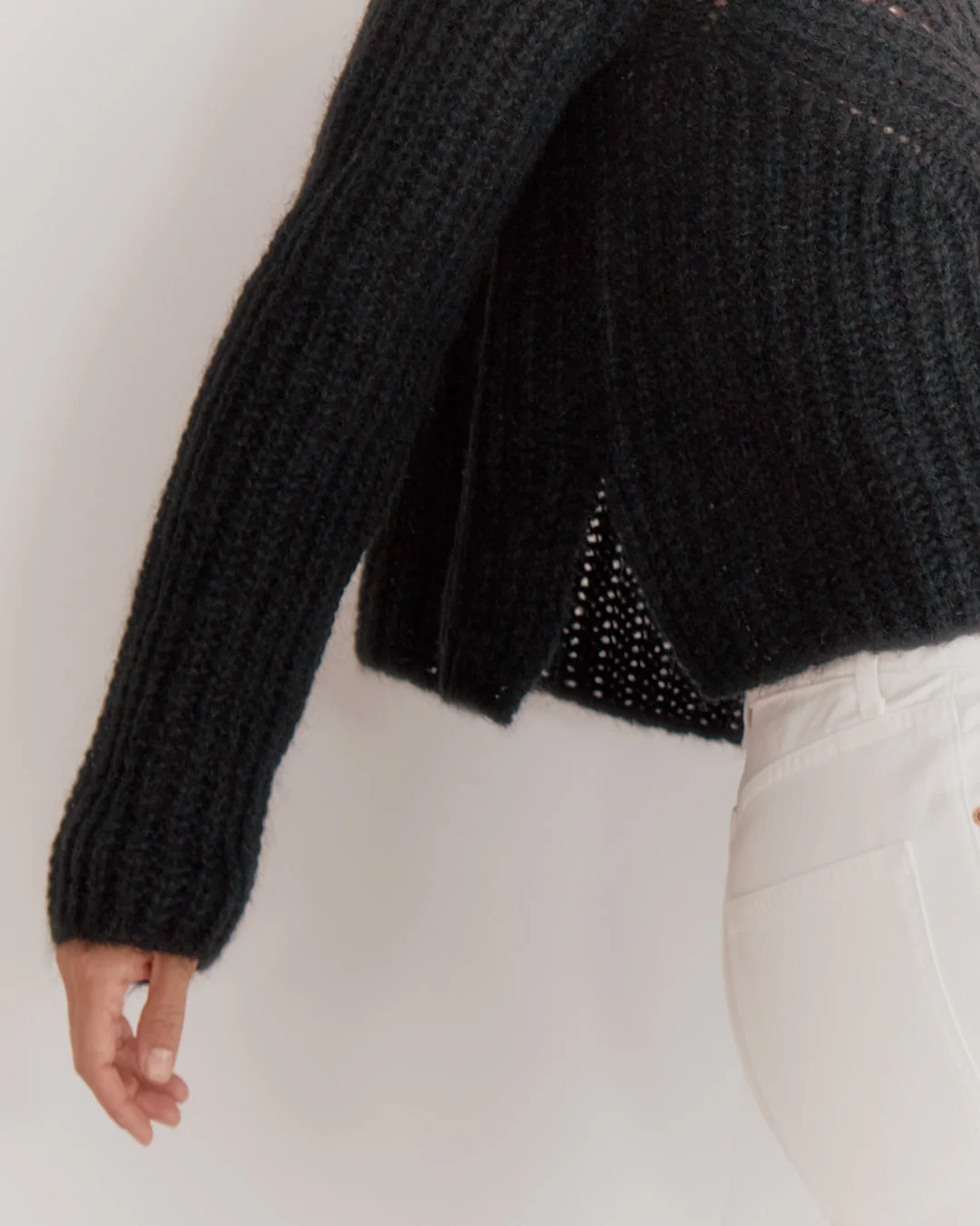 Alpaca Wool Crewneck Sweater - Image 3