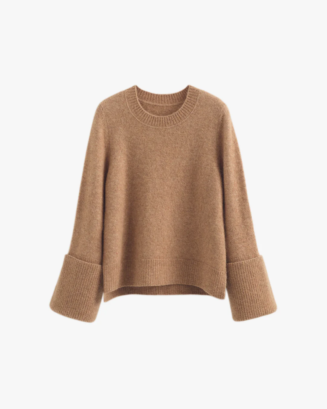 Alpaca Wool Rolled Cuff Sweater - Image 10