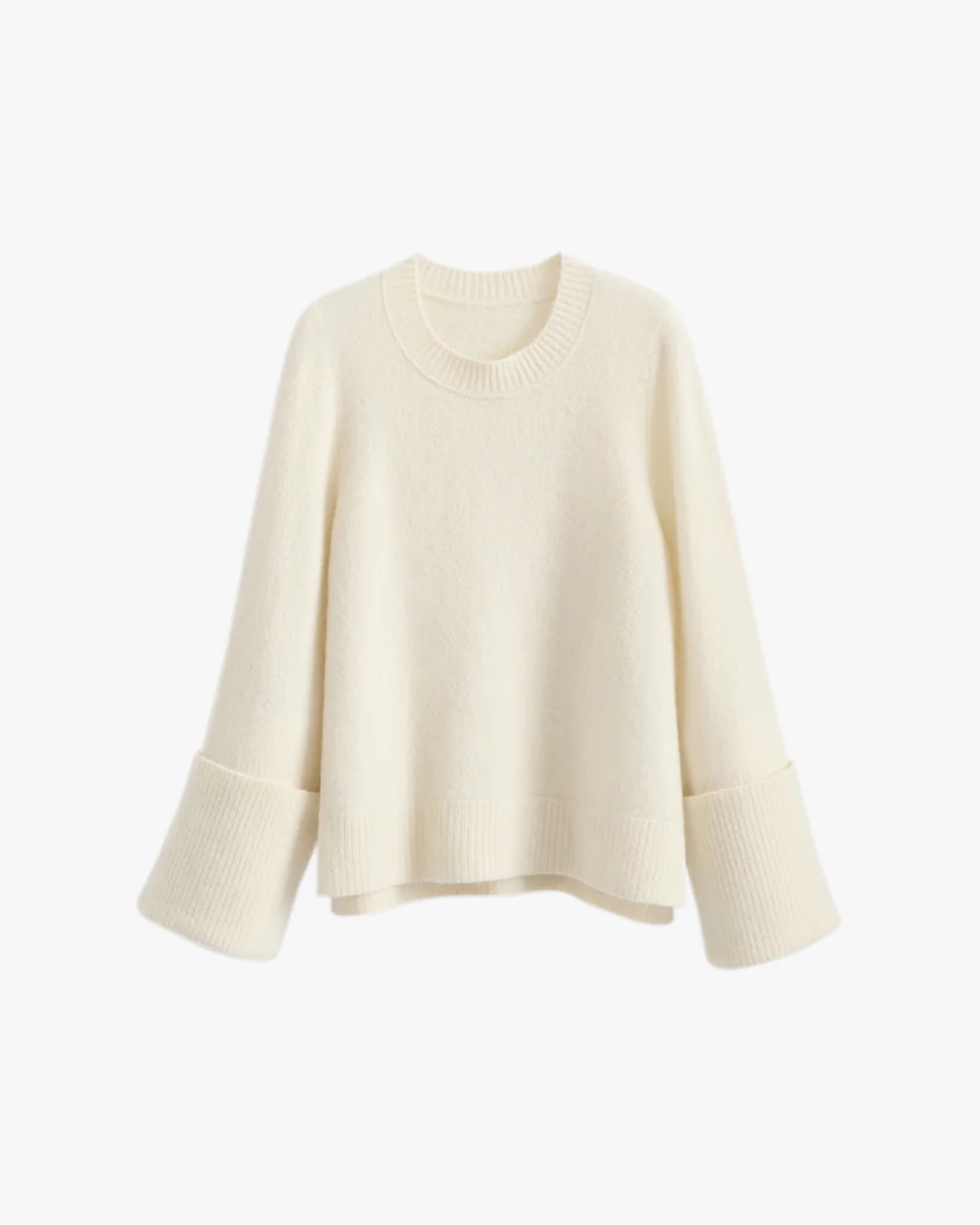 Alpaca Wool Rolled Cuff Sweater - Image 5