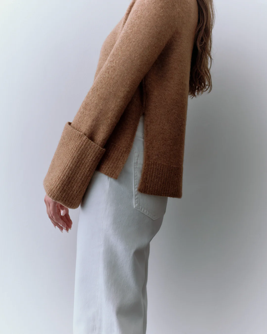 Alpaca Wool Rolled Cuff Sweater - Image 9