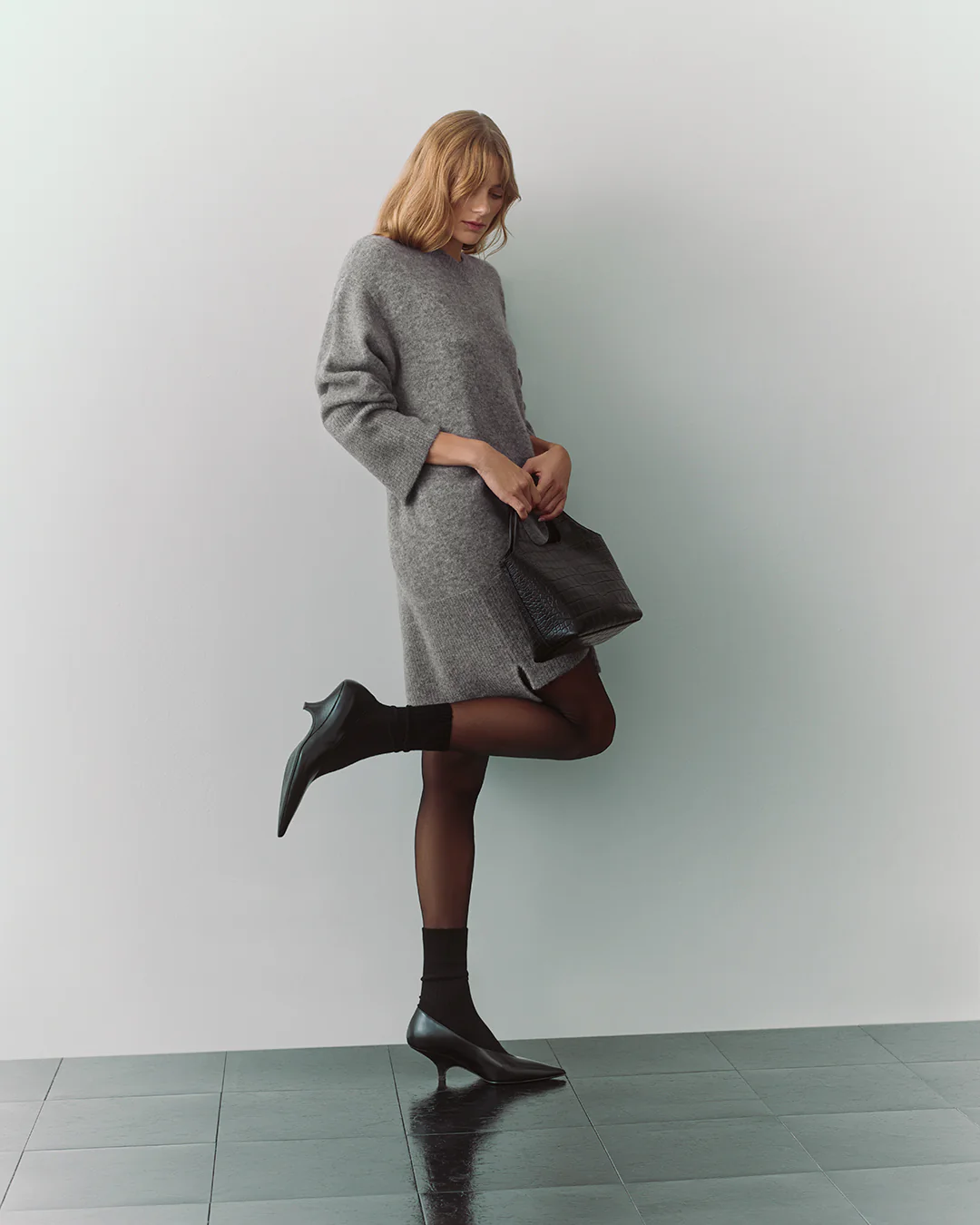 Alpaca Wool Sweater Dress - Image 2