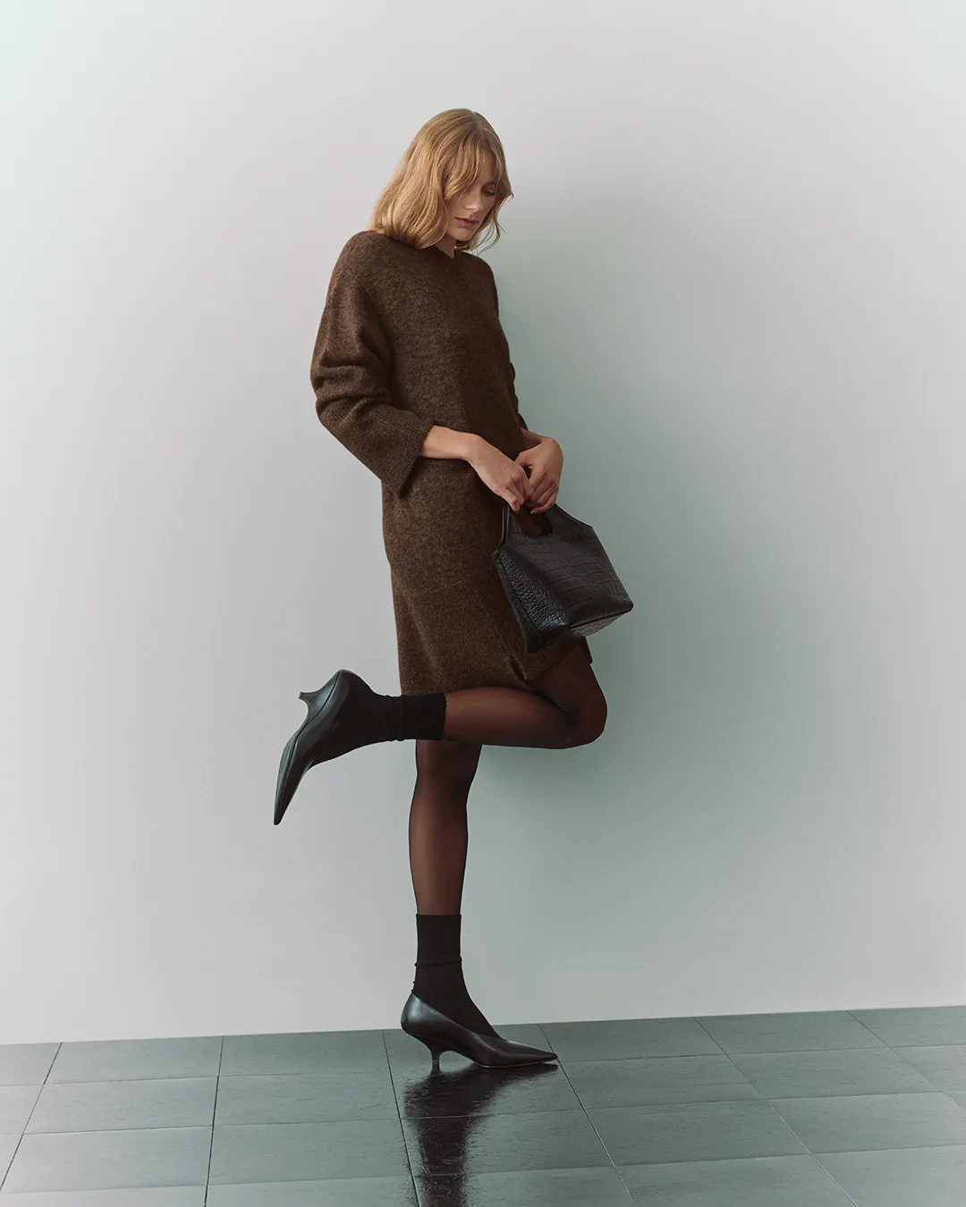 Alpaca Wool Sweater Dress - Image 8