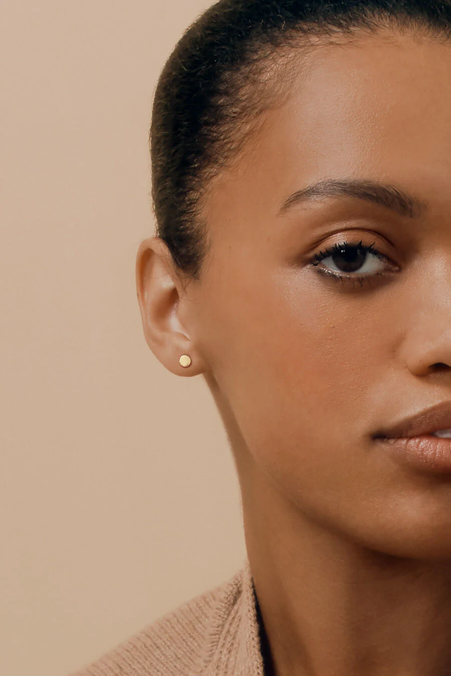 Circle Stud Earrings - Image 4
