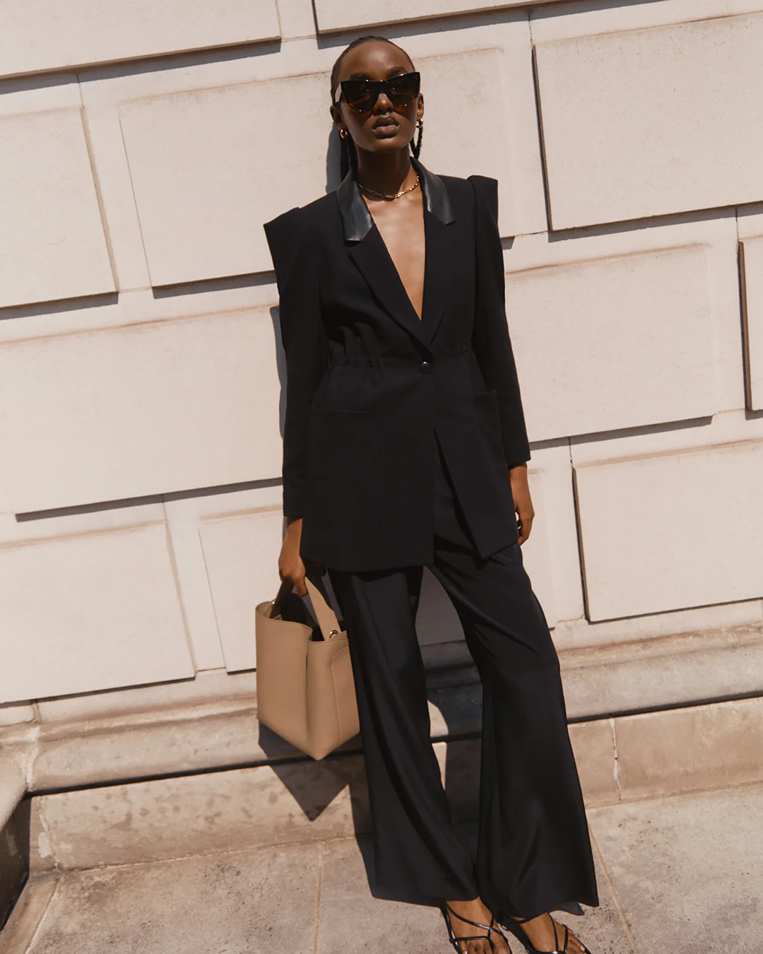Draped Sleeve Blazer - Image 2