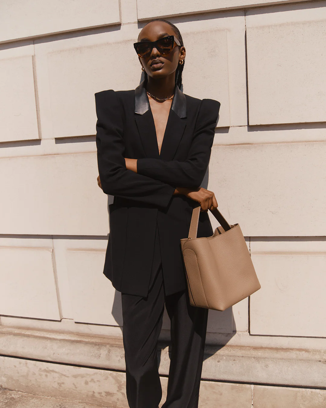 Draped Sleeve Blazer - Image 3
