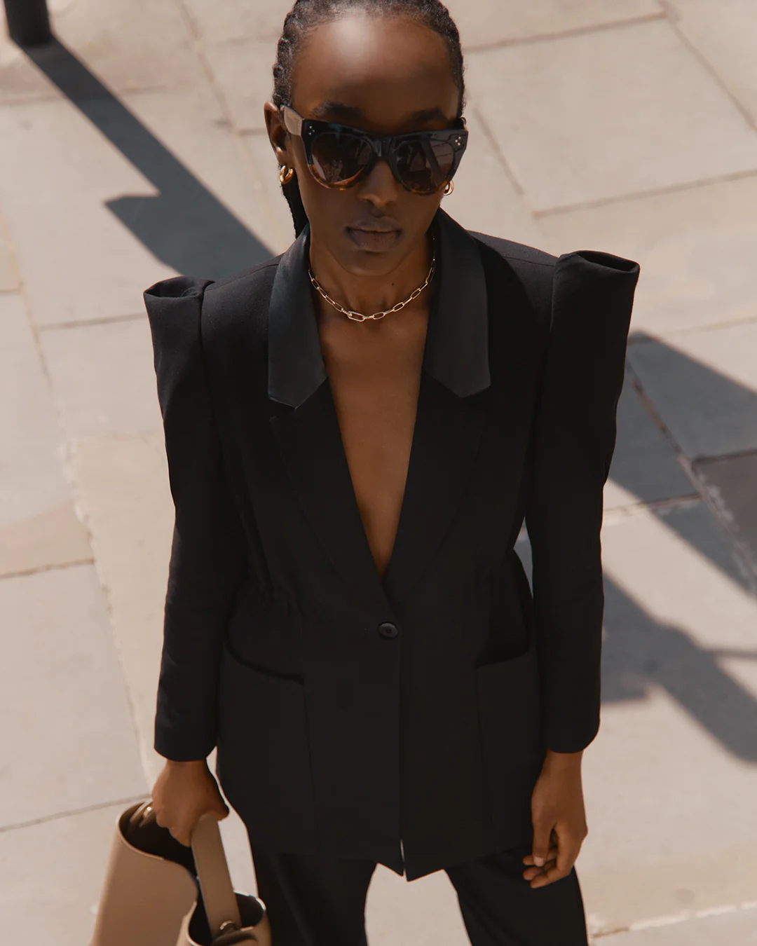 Draped Sleeve Blazer - Image 5