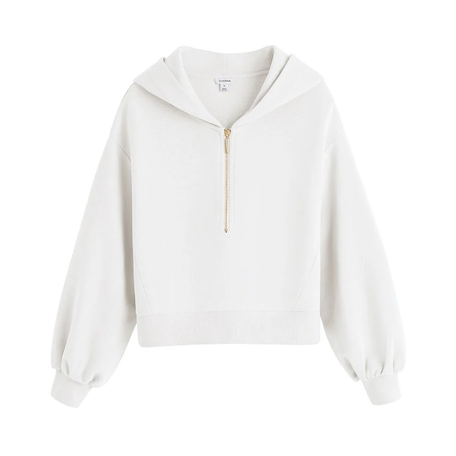 Fleece Cropped Zip Hoodie - Image 12