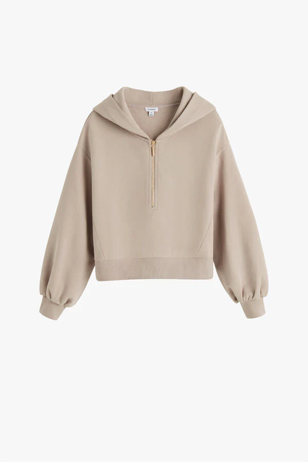 Fleece Cropped Zip Hoodie - Image 16