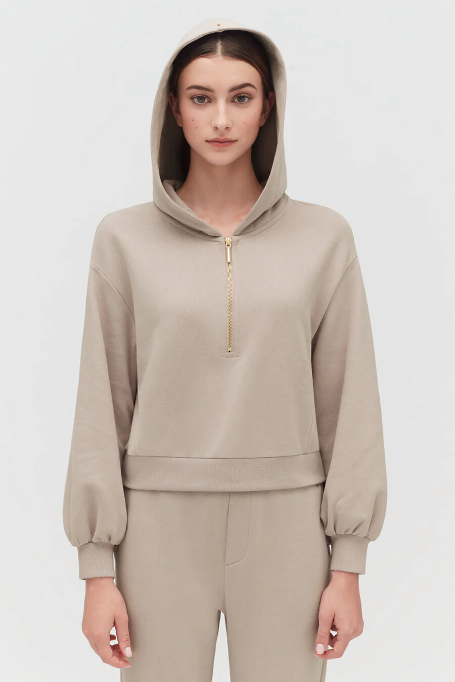 Fleece Cropped Zip Hoodie - Image 17