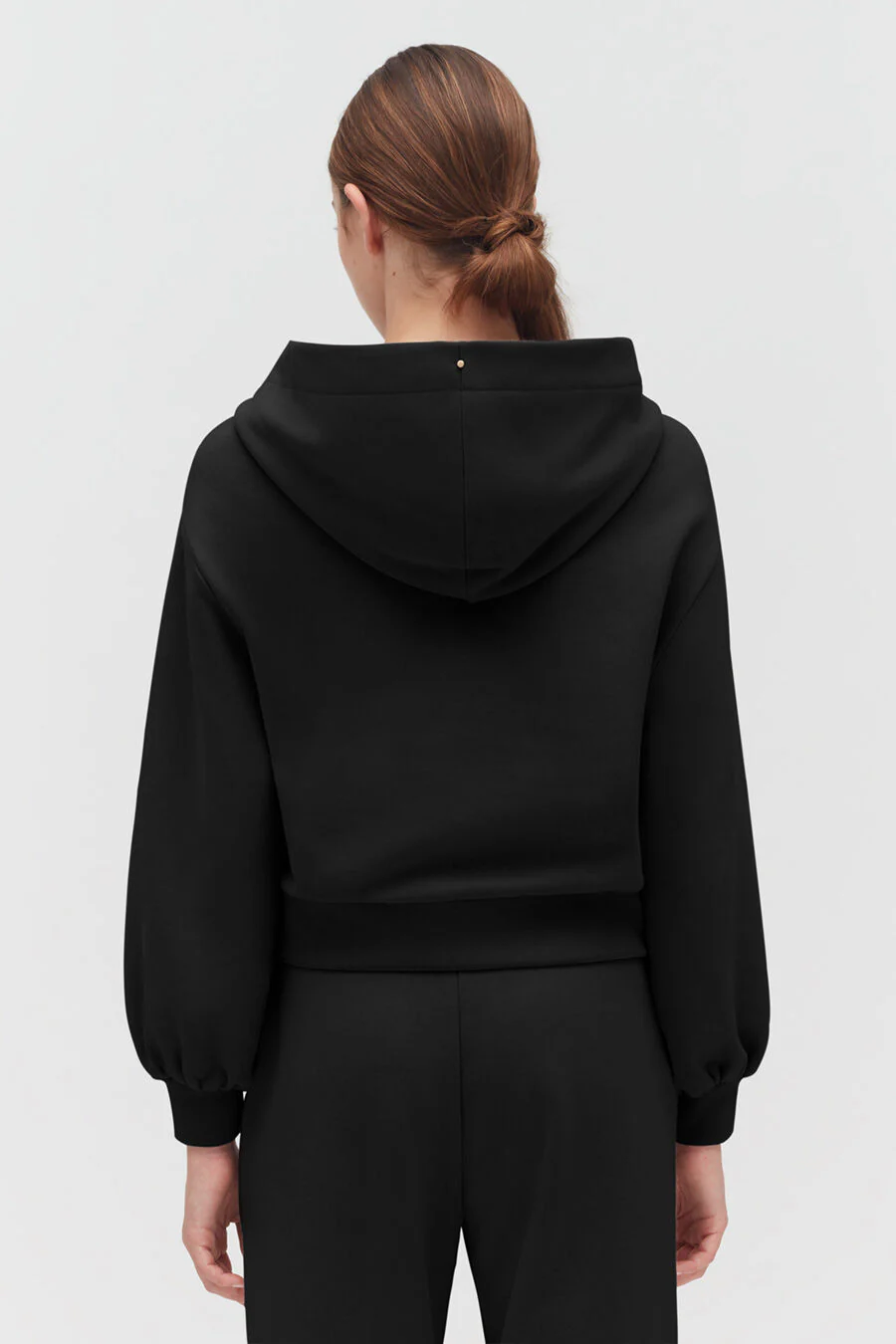 Fleece Cropped Zip Hoodie - Image 2