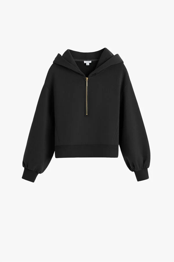 Fleece Cropped Zip Hoodie - Image 4