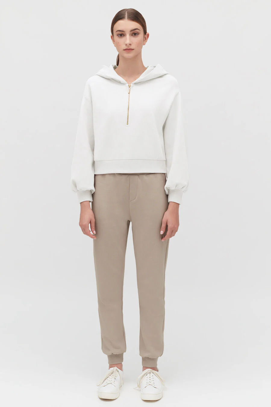 Fleece Cropped Zip Hoodie - Image 7