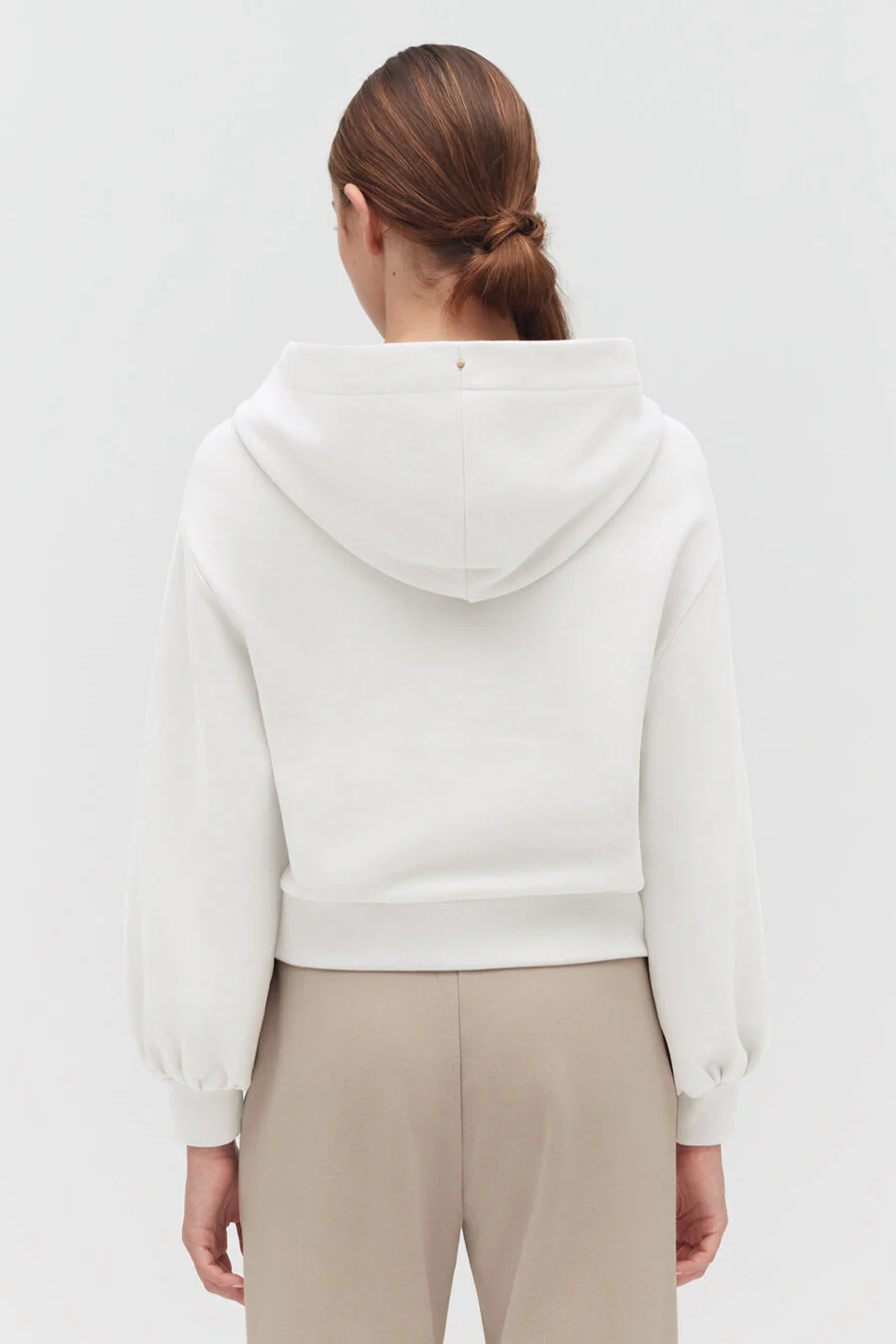 Fleece Cropped Zip Hoodie - Image 8