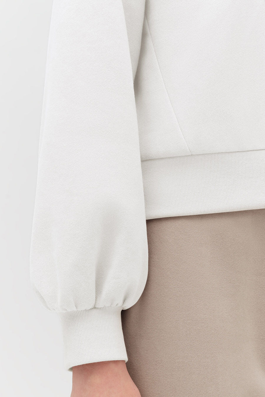 Fleece Cropped Zip Hoodie - Image 9