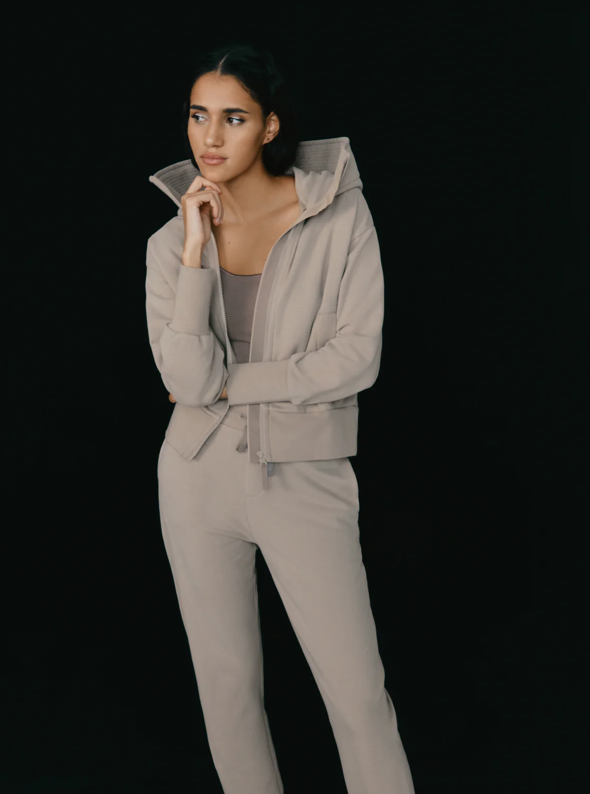 Fleece Funnel Neck Hoodie - Image 14