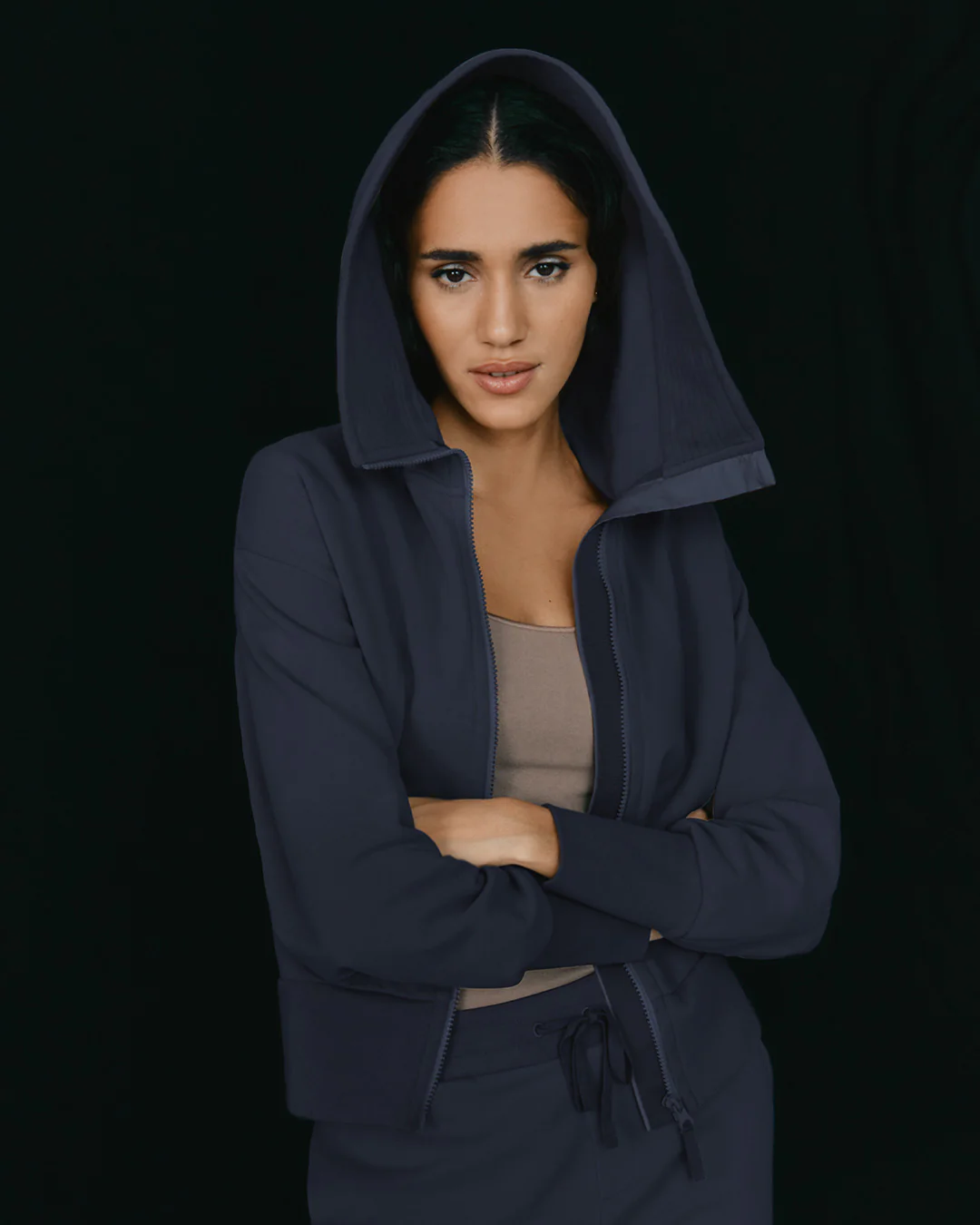 Fleece Funnel Neck Hoodie - Image 3