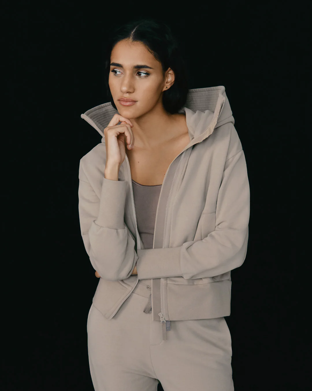 Fleece Funnel Neck Hoodie - Image 7