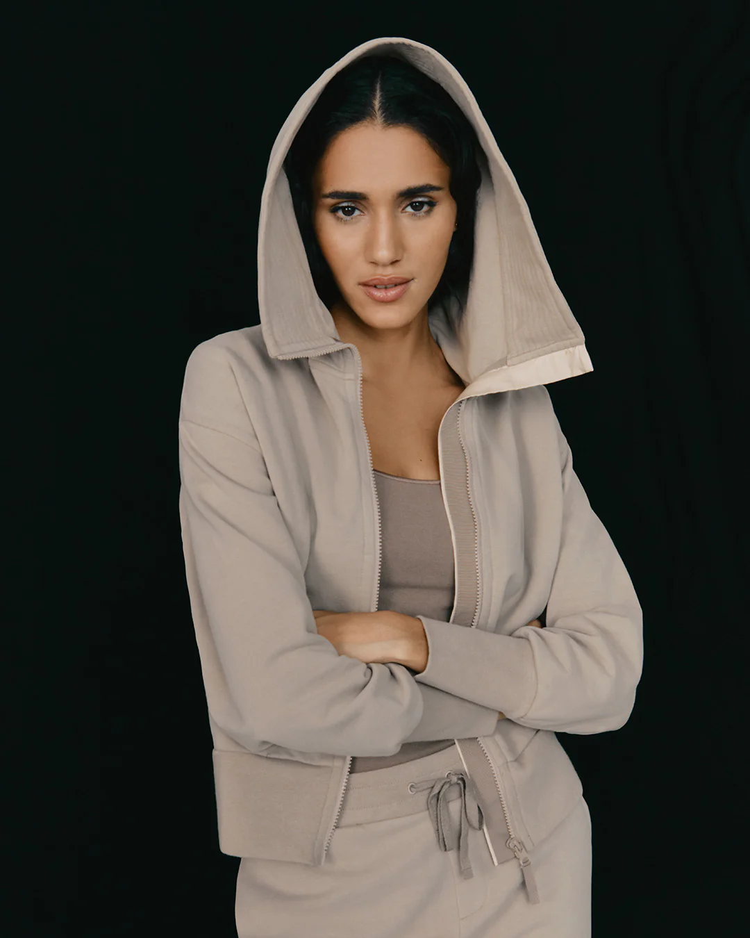 Fleece Funnel Neck Hoodie - Image 9
