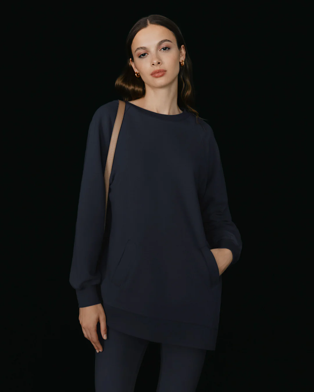 Fleece Long Crewneck Sweatshirt - Image 5