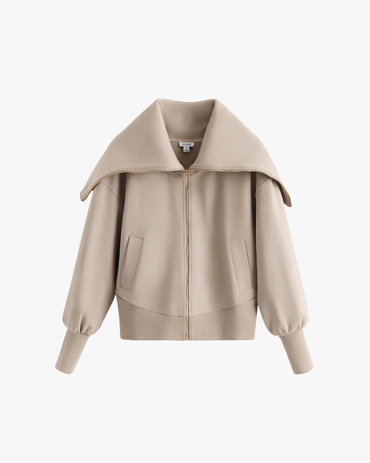 Fleece Oversized Collar Sweatshirt - Image 3