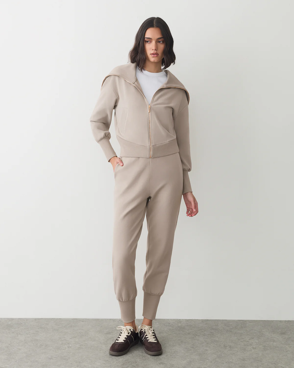 Fleece Oversized Collar Sweatshirt - Image 4
