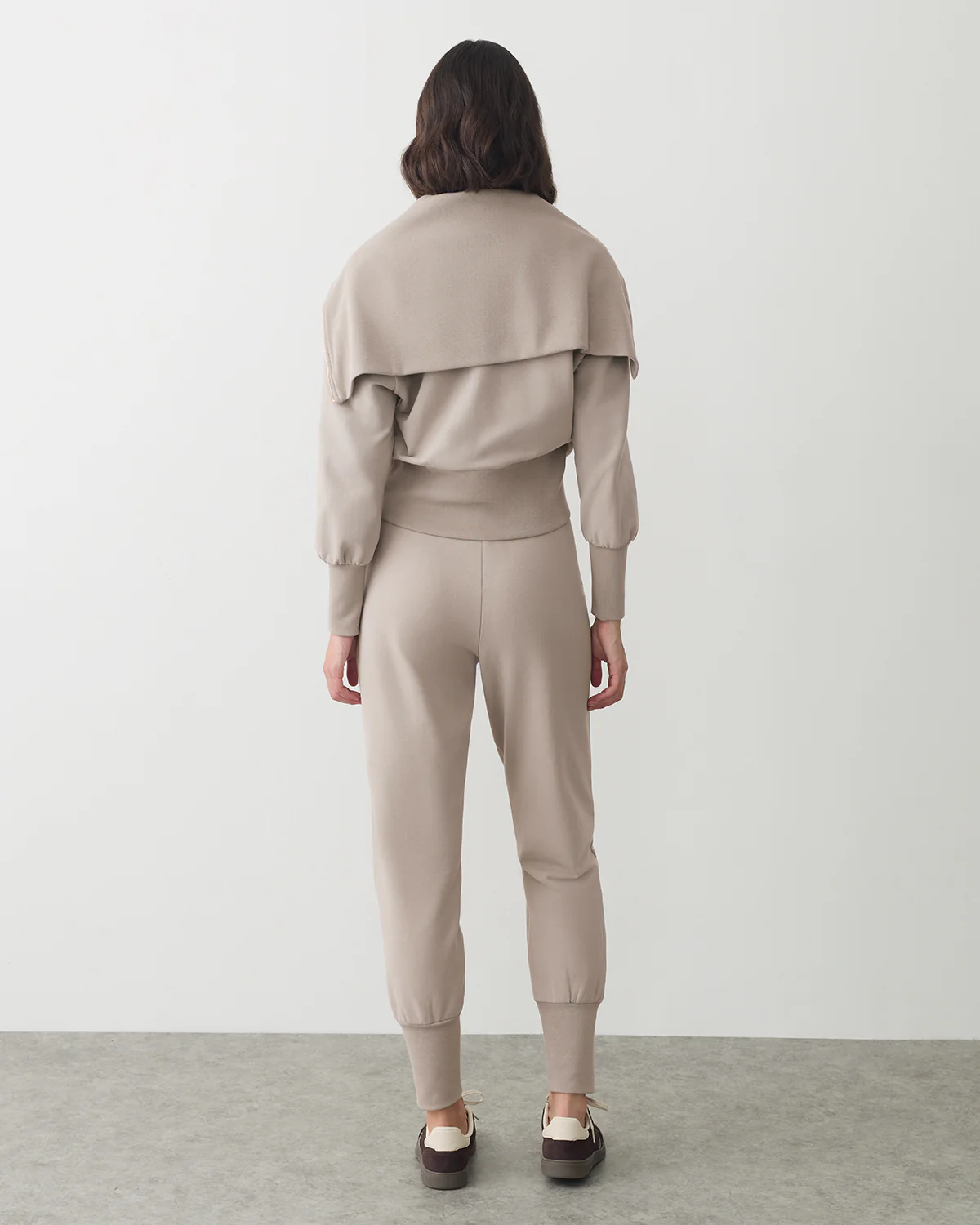 Fleece Oversized Collar Sweatshirt - Image 6