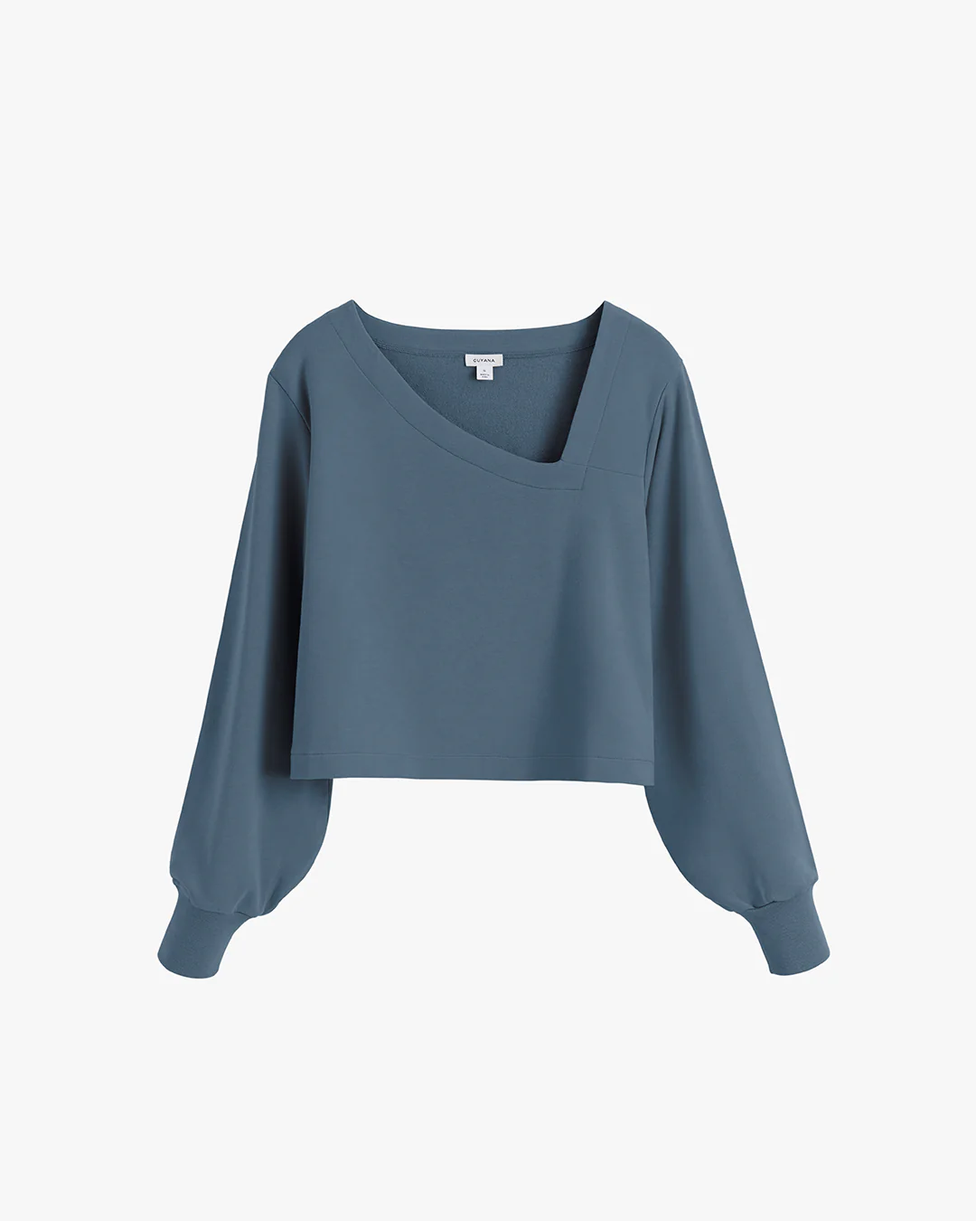 French Terry Asymmetrical Neckline Top - Image 10