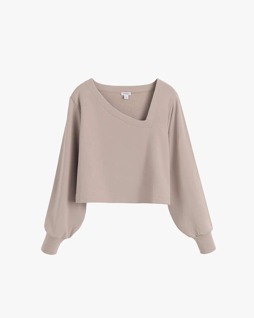 French Terry Asymmetrical Neckline Top - Image 11