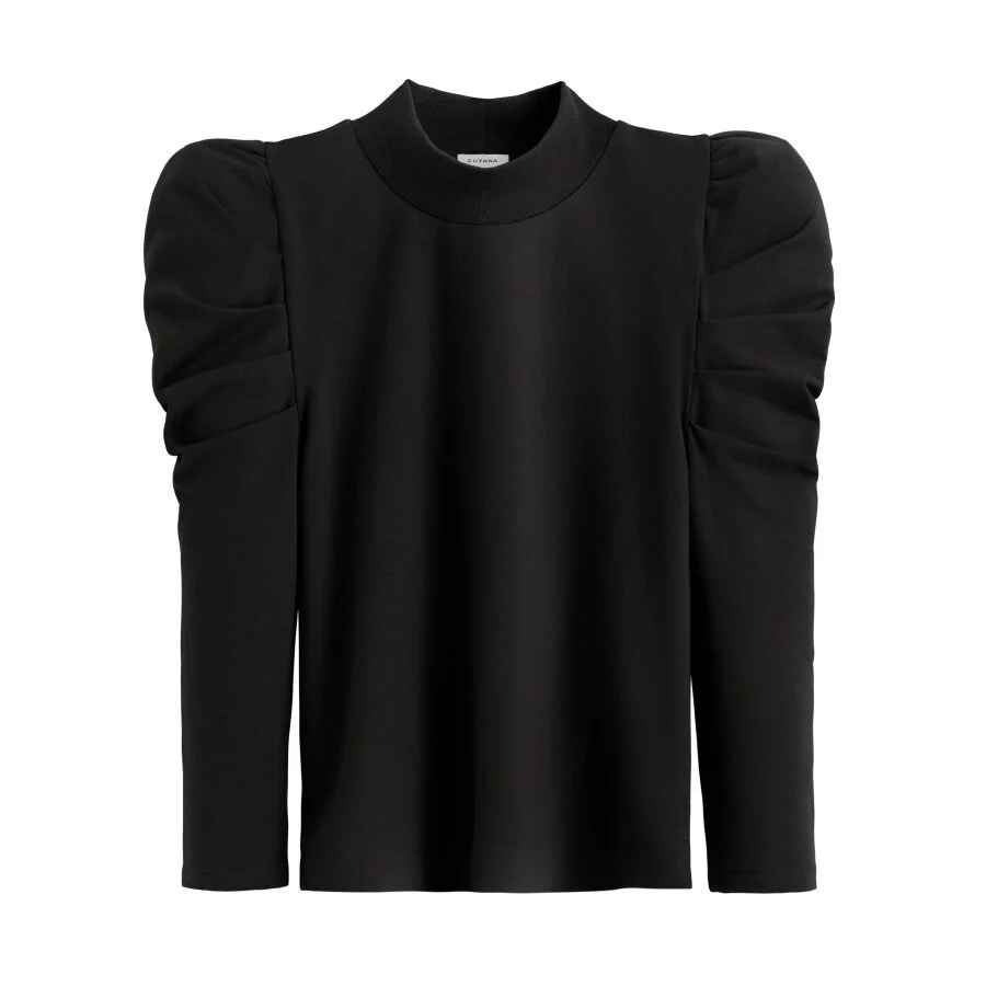 French Terry Puff Sleeve Sweatshirt