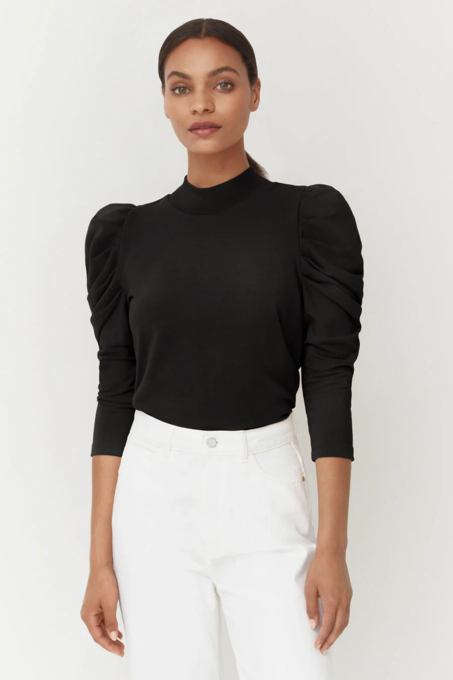 French Terry Puff Sleeve Sweatshirt - Image 2