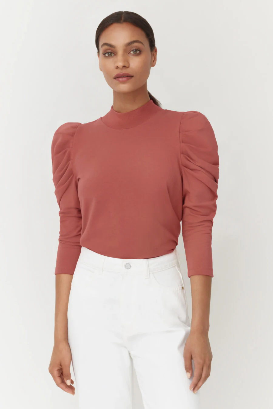 French Terry Puff Sleeve Sweatshirt - Image 36