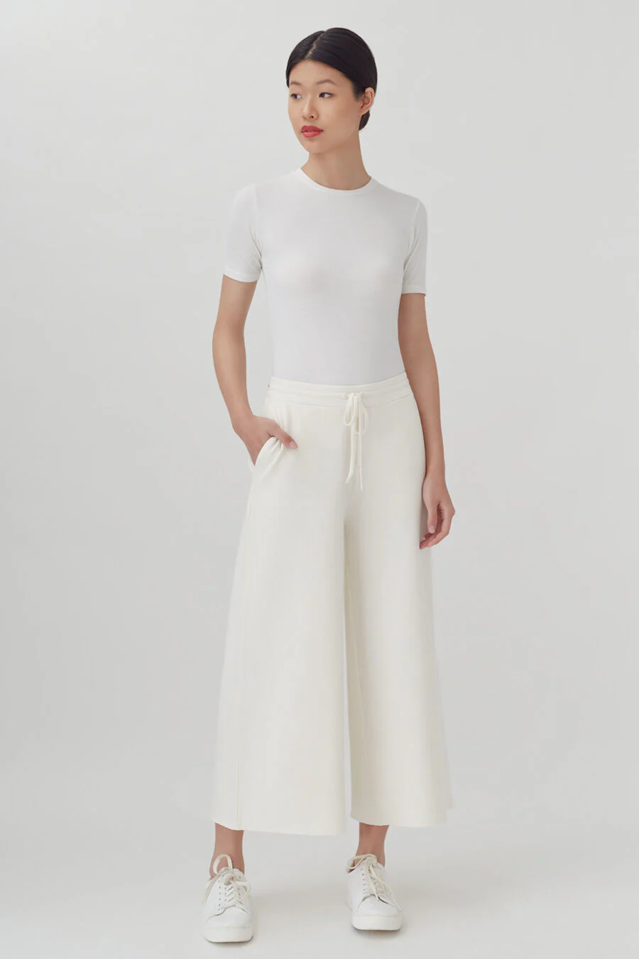 French Terry Wide-Leg Cropped Pant - Image 14
