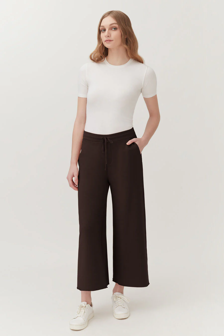 French Terry Wide-Leg Cropped Pant - Image 19