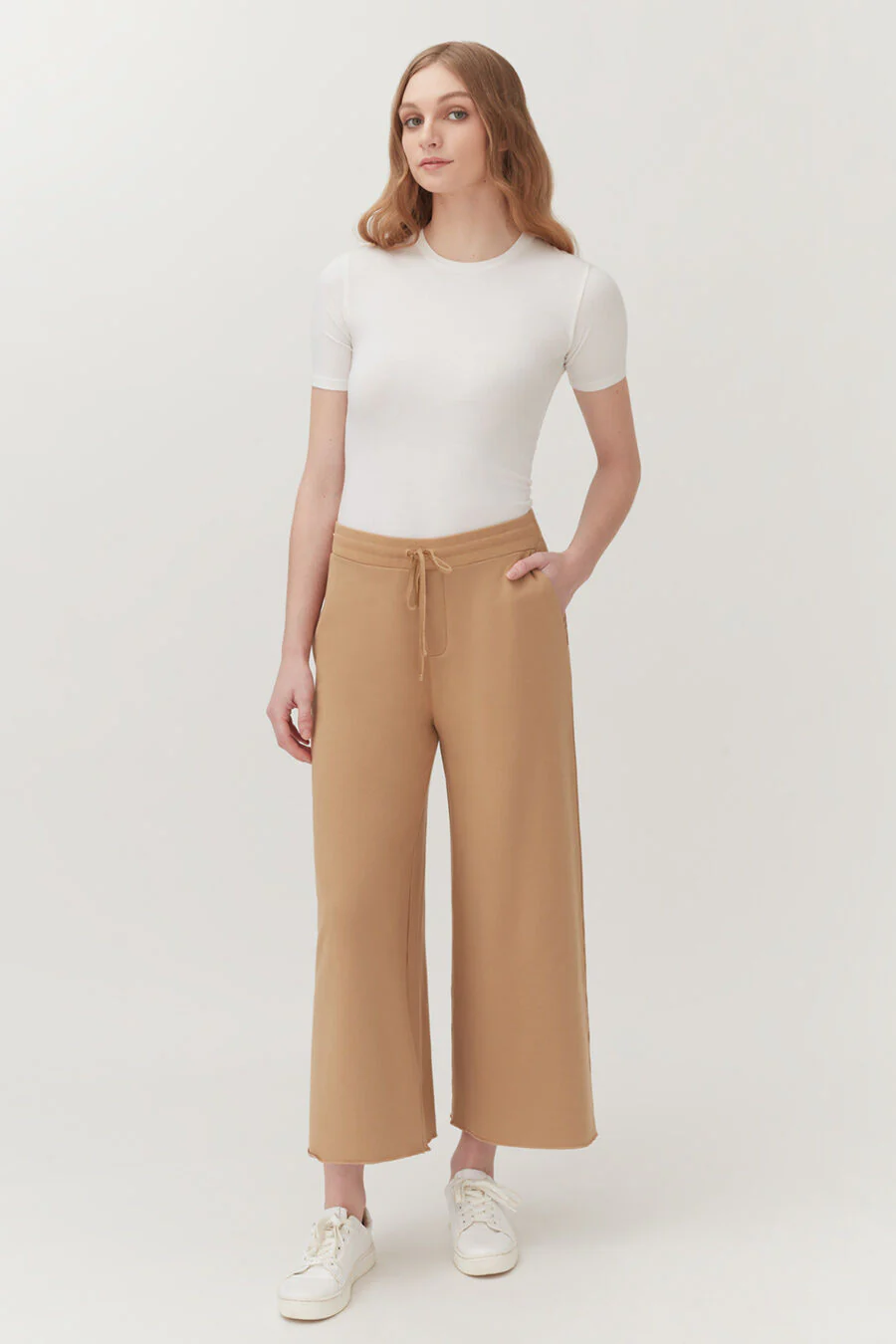 French Terry Wide-Leg Cropped Pant - Image 24