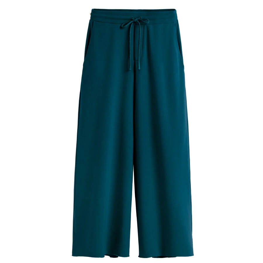 French Terry Wide-Leg Cropped Pant - Image 25
